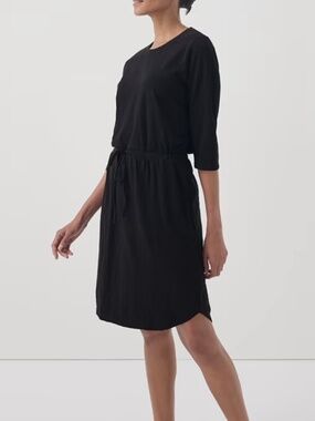 Pact Women's Relaxed Slub Tie Waist Dress